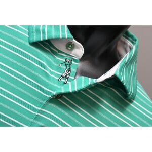 Bobby Jones Golf Polo X-H20 Performance Dry Fitting Striped Shirt Mens Sz Medium